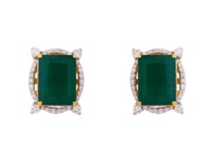 Emerald Cut Diamond Earrings