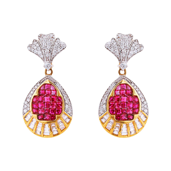 sparkling crystal - trending gold earring designs