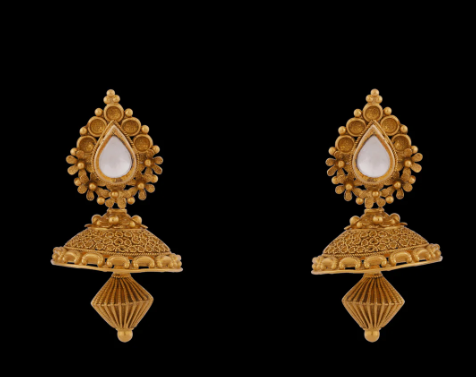Madhuvrata gold jhumkas