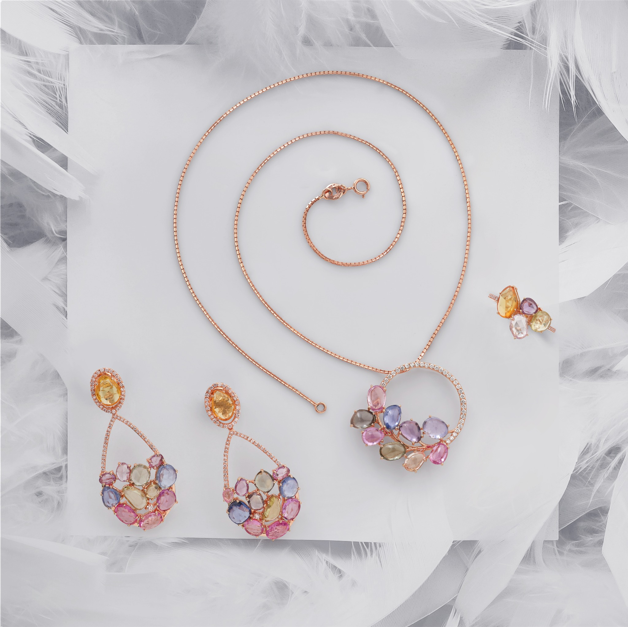 Women's Day Jewellery Gift Ideas For 2024 5 Rose-Hued Elegance Set