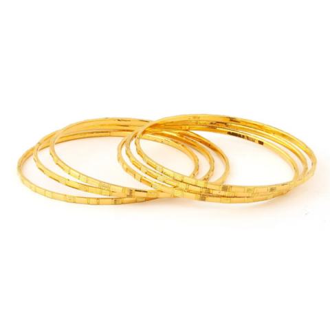7 Daily Use Gold Bangles for Women You Should Buy 4 Minimalist Gold Bangles