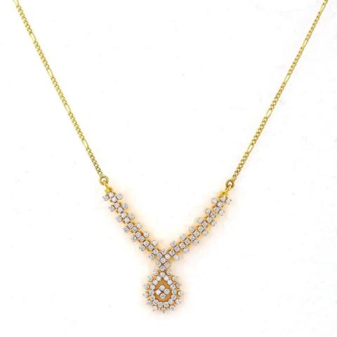 Radiant Diamond Pendant Chain