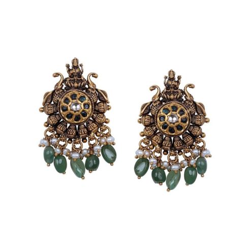 Why Is Varalakshmi Vratham Celebrated? Best Varalakshmi Vratham Jewellery Collection In 2024 5 Antique Lakshmi Earrings