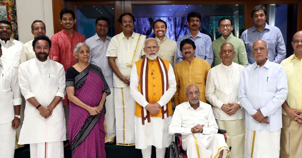 What Is Sengol? Why Is It in the Parliament? 5 VBJ team with PM Modi