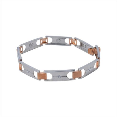 Two-Tone Platinum Bracelet Pattern for Men