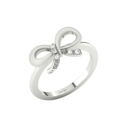 9 Elegant Platinum Ring Design for a Timeless Look 5 Anvidha Bow Platinum Ring