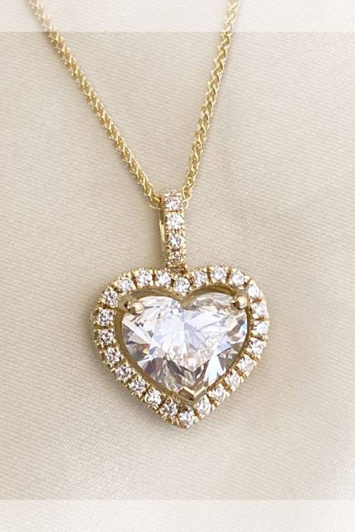 Heart-Shaped Diamond Pendant