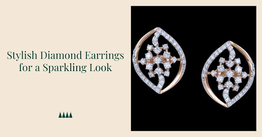 Stylish diamond earrings